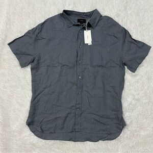 Vince Charcoal Casual Button Down Shirt